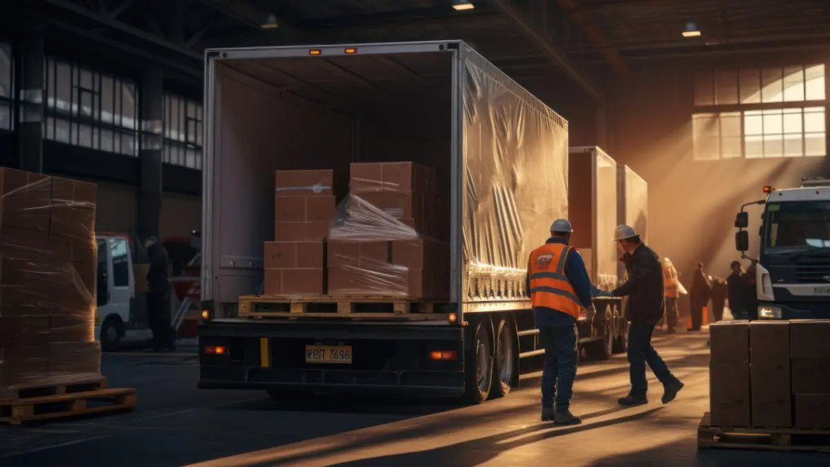 Tiger Movers team handling a late-night household move in Abu Dhabi under lights