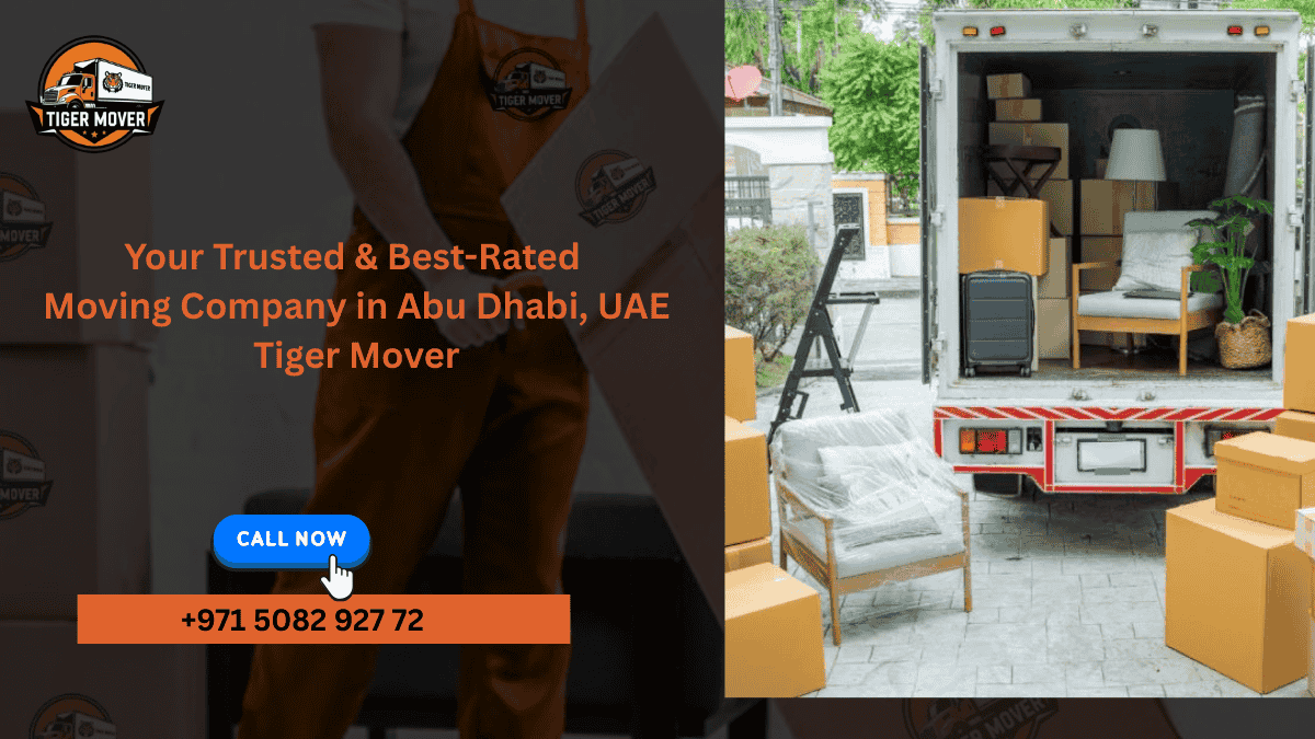 Tiger Mover team loading moving truck in Abu Dhabi