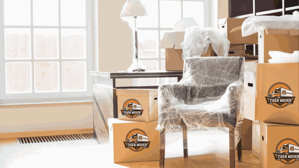 Icons showing home, office, single-item, packing, and transport services