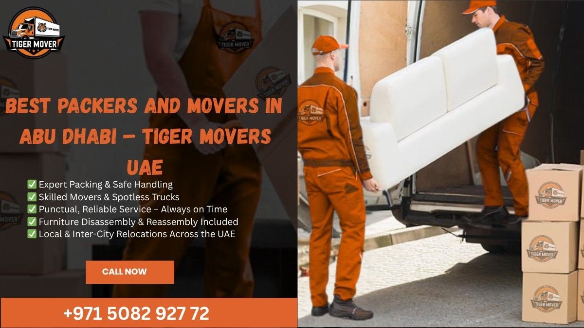 Tiger Movers team providing home packing services in Abu Dhabi