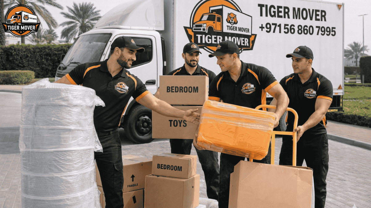 Professional moving team in Abu Dhabi providing home shifting, office relocation, packing, loading, transportation, and complete relocation support services.