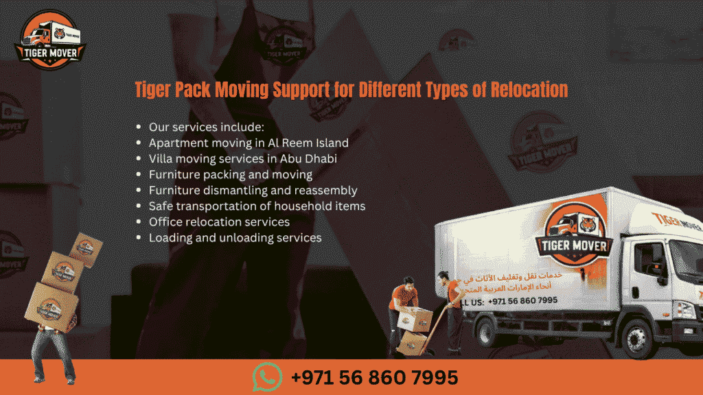 Tiger Pack professional movers handling home, office, villa, apartment, and commercial relocation services with complete packing and moving support.
